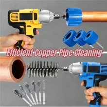 1/2" & 3/4"& 1" Metal Copper Pipe Cleaner Set,with 1/4 Hex Shank,Each Additional (1/2" & 3/4" & 1")