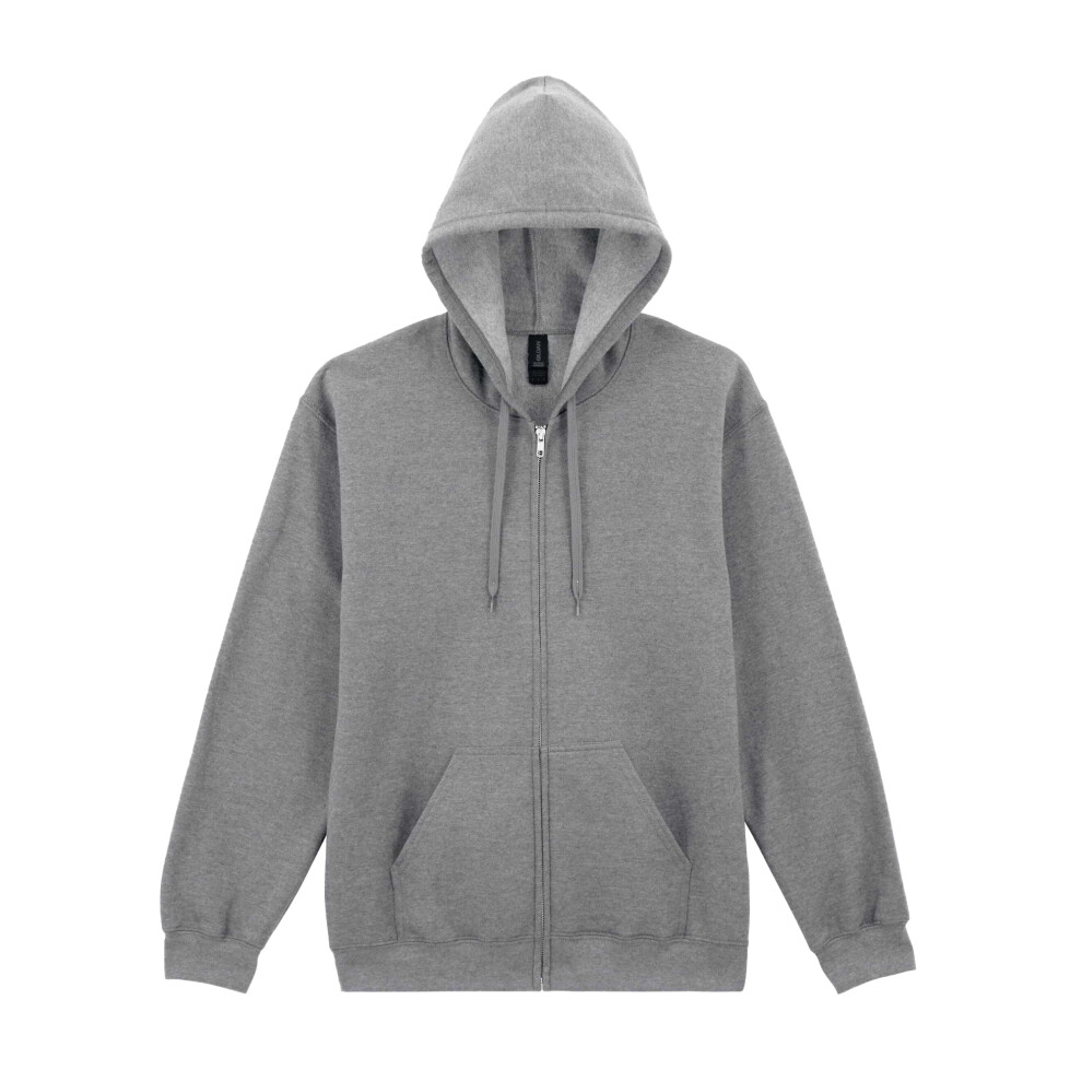 Gildan (3Xl, Sport Grey) Unisex Adult Fleece Midweight Full Zip Hoodie