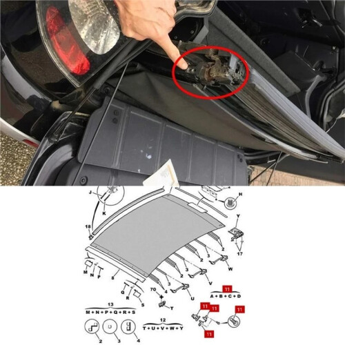 8484C2 8484C5 A Pair Car Tailgate Hinge for  C3 PLURIEL for  C3  CONSTRUCTOR 1