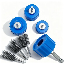 1/2" & 3/4"& 1" Metal Copper Pipe Cleaner Set,with 1/4 Hex Shank,Each Additional (1/2" & 3/4" & 1")