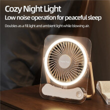 Ultra-Thin Desktop Fan Digital Display USB Charging Strong Wind Silent Card Style Fan Dormitory Small Fan C