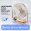 Ultra-Thin Desktop Fan Digital Display USB Charging Strong Wind Silent Card Style Fan Dormitory Small Fan C 3