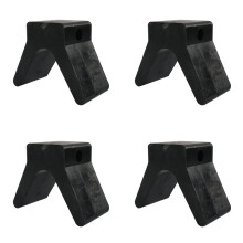 4X V-Style Boat Trailer Bow Stop Block Trailer Rubber Bow Stop Non Marking Mounting Hole 2 Inch Width 4 Inch V-Span