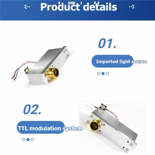 High Power 10W  Light Engraving Laser Module Laser  for Cutting TTL Modulation System Uniform Light Spot 2