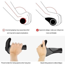 Ergonomic Bike Grips Widen Holding Rubber Grips for Mountain Road Bikes, Universal Bicycle Handlebar Grips with Bar Ends