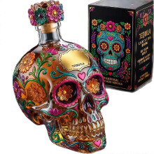 Whisky-Totenkopfflasche, handbemalt, aus hochwertigem Borosilikatglas, unregelmäßig geformt, leere Spirituosenflasche, kreative Bar-Ak