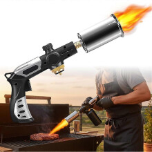 Professional Cooking Butane Torch - Adjustable Blow Torch Lighter for Grilling, BBQs, and Outdoor Cooking