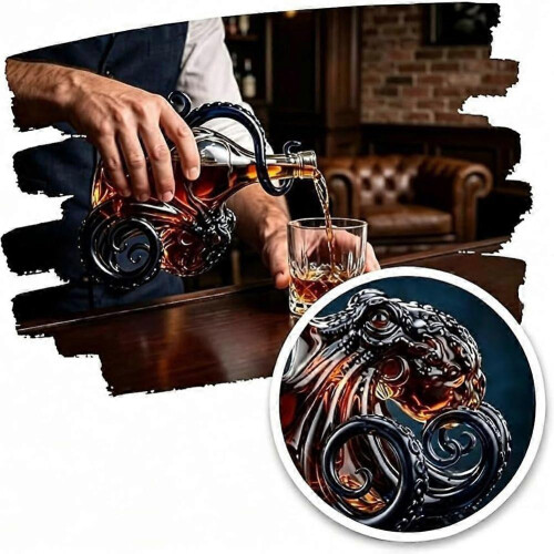 Kraken Octopus Ουίσκι Decanter Γυάλινη Πειρατική Μπουκάλι Ρούμι Liquor Decanter για Διακόσμ 2