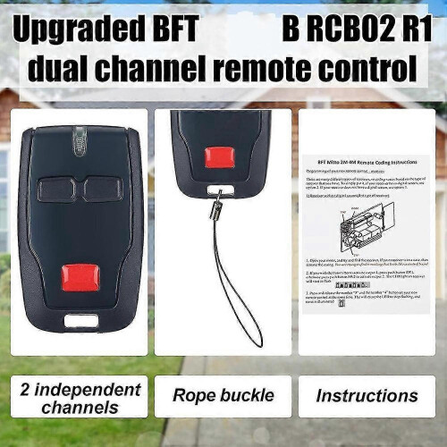 6Pcs 2 Channel Remote Control for BFT Mitto B RCB02 R1, 433mhz Gate Opener Remote Control Transmitter 1