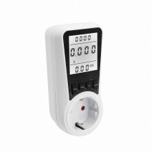 Energieverbrauchsmonitor, Kostenverfolgung mit LCD-Display, Hintergrundbeleuchtung, Überlastschutz bis 3680 W