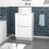 NES Home 500mm White Freestanding Vanity With Worktop and 420mm Round Basin 3
