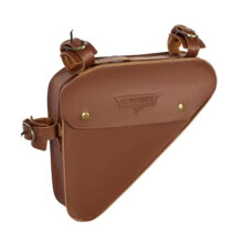 RZAHUAHU Bicycle Triangle Bag Brown Tool Kit Bicycle Front Frame Storage Bag Large Capacity Cycling Front Tube Bag