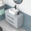 NES Home Wall Hung 800mm Matte Grey Cabinet With Basin and Matte Grey Worktop 5