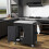 Kitchen Trolley Cart with Wheels, Storage Cabinet and Hooks 3