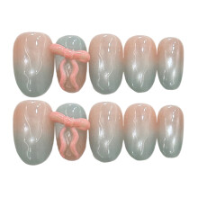 (783) Bowknot False Nails - Natural & Easy Apply Salon Supply
