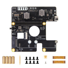 X1208 UPS HAT with M.2 NVMe SSD HAT+ for Raspberry Pi 5 Maximum 5.1V 5A Output Supports 2230/2242/2280 SSD