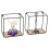 (Black) 4Pcs Metal Wall Shelves Industrial Wire Unit 7