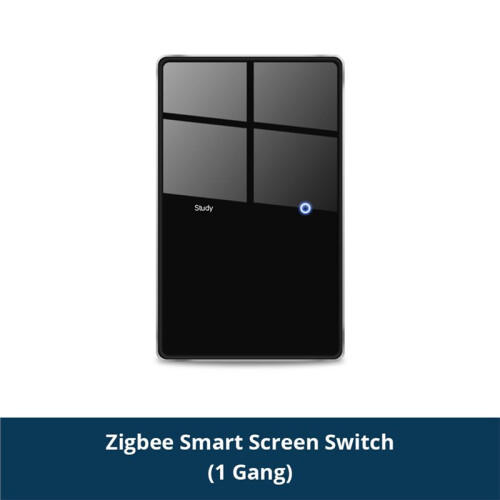 Tuya Zigbee DIY Name  US Black Touch Panel  Display Screen Light  Work with  Life App 1 Gang 2