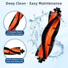 For Uninell UR3 Robot Vacuum Replacement Parts,Include 1 Main Brush,6 Dust Bags,6 Side Brushes,4 HEPA Filters,4 Mop Pads