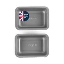 Salter Deep Dish Set of 2 – Oven & Air Fryer Safe, Strong Carbon Steel, Silver