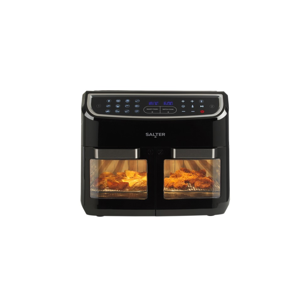 Photos - Deep Fryer Salter Air Fryer Dual View Oven XL Multi-Cooker 12 L Capacity Easy Clean 2600 W 