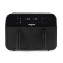 Salter Dual Air Fryer 7.4L Non-Stick Double Drawer LED Display Family Size