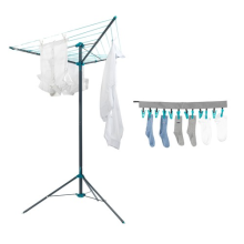 Beldray Rotary Clothes Airer & Peg Hanger Set – Line Tensioner, 12 Peg Hanger
