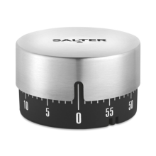 Salter Mechanical Timer – 60-Minute, No Batteries, Countdown, Stainless Steel