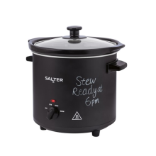 Salter Chalkboard Slow Cooker 3.5L Keep Warm Function 3 Heat Setting Family Size