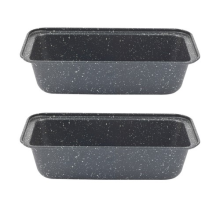 Salter Loaf Tin Set of 2 Non-Stick Carbon Steel Bread Pan Tray 27 cm Megastone