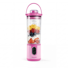 Salter ActiBoost Portable Blender - 450ml, Inc Blade Cover & Bottle Base, Pink