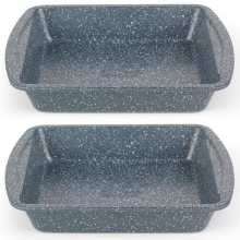 Russell Hobbs Set of 2 Square Oven Trays Non-Stick Nightfall Stone PFOA-Free