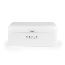 Salter Boston Bread Bin Easy Clean Durable Steel White Large Storage Container