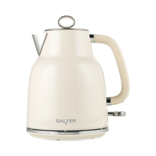 Salter Retro Kettle 1.7L Rapid Boil 360 Base Auto ShutOff Cordless Vintage Cream