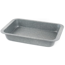 Salter Roasting Pan Oven Roaster Non-Stick Marblestone 36cm Carbon Steel Grey