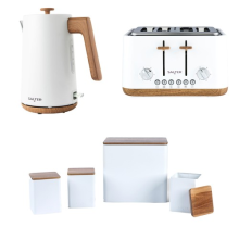 Salter Toronto Kettle, Toaster & Countertop Set, Bread Bin & Canisters