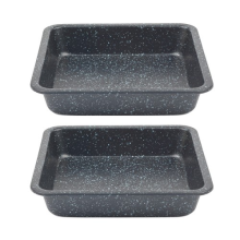 Salter Megastone 2pc Square Pan Set – Non-Stick, Durable, Oven Safe, Easy Clean