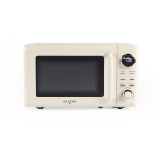 Salter Retro Cream Digital Microwave - 20L, 8 Presets, LED Display, 800W