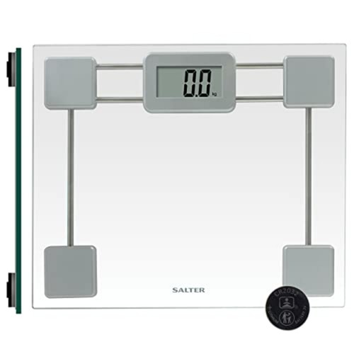 Salter Salter Digital Bathroom Weighing Scale Electronic Compact Tough Glass Platform