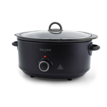 Salter Kuro 6.5L Slow Cooker 3 Heat Settings/Keep Warm for Family Cooking 200W