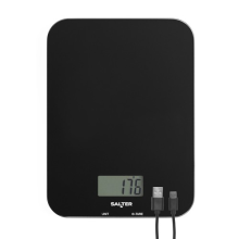 Salter Rechargeable Kitchen Scale Zero Function USB Cable Measures Liquids/Food
