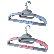 Beldray 16Pk Clothes Hangers - Non-Slip, Ultra-Thin, 50% Recycled, Blue & Pink