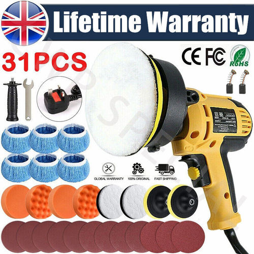 Electric Car Polisher Buffer Sander Polishing Machine 5"inch Buffing Sponge Kit