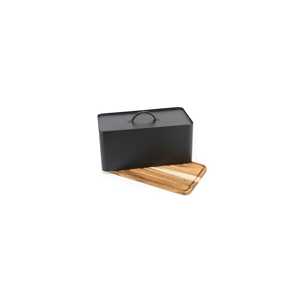 Photos - Juicer Salter Toronto Bread Bin & Chopping Board for Cutting & Serving Black/Wooden 