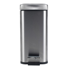 Beldray Bathroom Pedal Bin 5L Capacity Rectangle Soft Close Stainless Steel