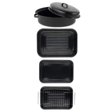 Russell Hobbs Roasting Bakeware Set 4PC Oven Trays Cookware Vitreous Enamel