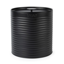 Russell Hobbs Bread Bin Ribbed Large Kitchen Canister Countertop Storage Black