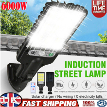 6000W LED Solar Street Wall Light PIR Motion Sensor Security Outdoor Garden Lamp