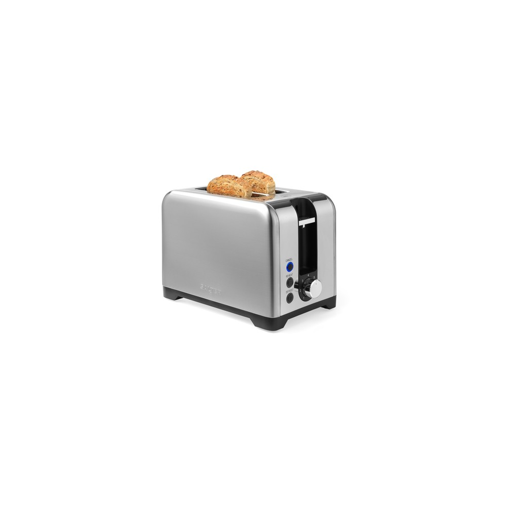 Photos - Coffee Makers Accessory Salter 2-Slice Toaster Wide Slots 7 Levels Removable Crumb Tray 930W Silver 
