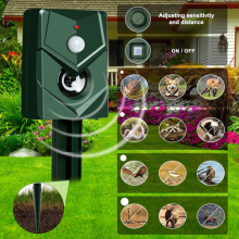 Battery Ultrasonic Garden Deterrent Repeller Animal Bird Cat Scarer Pest Fox Dog